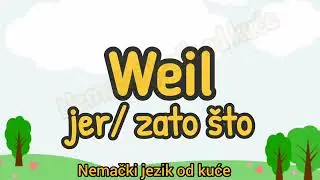 Lekcija 143 WEIL VEZNIK / WEIL  REČENICE