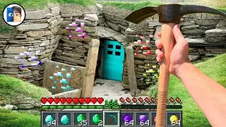 Minecraft in Real Life POV - UNDERGROUND DIAMOND BASE Realistic Minecraft 創世神第一人稱真人版