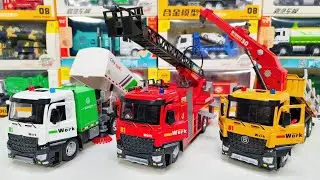 🚛 Toy ASMR | Satisfying Diecast Road Sweeper Truck, Fire Truck, Logging Truck Unboxing | Review Toys