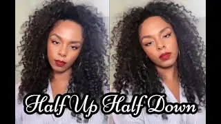 Half Up Half Down Curly Hair Style | Soft Dramatic Hair Styles | Kibbe Body Types