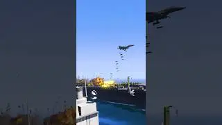 Typical Combat F-15E Airstrikes To Destroy Navy Aircraft Carrier GTAV ep477 #shorts #short