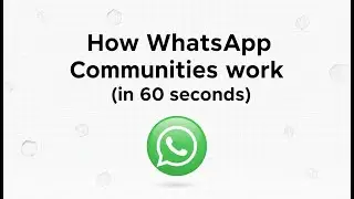 How WhatsApp Communities work (in 60 seconds)