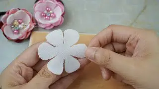 Turning Scrap Fabric into Beautiful Flowers 🌸 3D Fabric Flower Tutorial