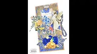 Prima Painted Floral Slimline Trifold Folio Tutorial
