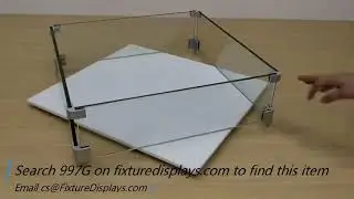 997G Fire Pit Tempered Glass Wind Shield Guard FixtureDisplays 3D   Instructions