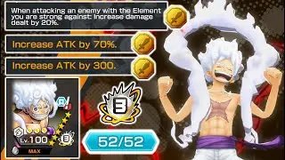 +20% DMG & ATK 70% + 300 on Boost 4 EX Four Emperor Gear 5 Luffy V2 - One Piece Bounty Rush OPBR