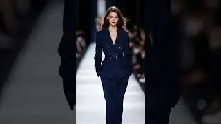 Power & Elegance: Runway Royalty in Navy