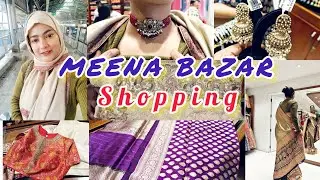 Meena Bazar lajpat nagar shopping day with Ayesha khan Jewellery Banarasi Saree Fabric for Gharara