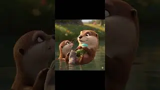 Little Clean up Otter #aianimation  #cute #otter  #wholesome