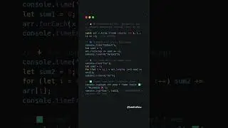 ⏱️ Microbenchmarks 101 &mdash; forEach vs for #javascript #coding #shorts