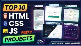 Top 10 Frontend Html Css Js Projects You Must Try in 2026 (With Code & Output)