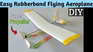Easy Rubberband Flying Drone |How to make flying airplane |homemade Flying helicopter
