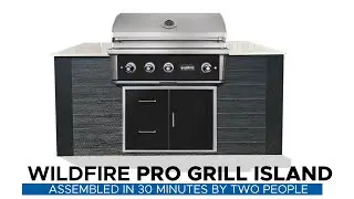 Pro-Fit Outdoor Kitchens | Pre-Finished Wildfire Grill Island Assembly
