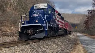 RBMN PIJT Rounds the Bend to Meet with the LGSRY with. F9a 270 At Coal With SD40-2 1776 