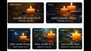 🕯️Candle & Water Lo-Fi Stress Relief | Calm Your Mind