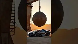 Car Crushed in Seconds by Falling Iron | Epic Impact#cars #carcrush #carcrashes