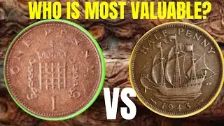 Super Competition In UK One Penny Vs UK Half Penny Coin From 1942 To 1982 Must Watch