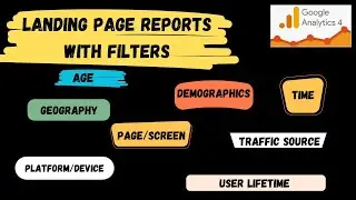 Landing Page Report in Google Analytics 4 with Filters 2025 in Hindi | Landing Page Filters Report