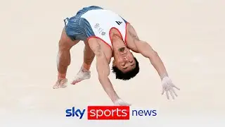 Team GB's Jake Jarman wins bronze in the gymnastics floor exercise