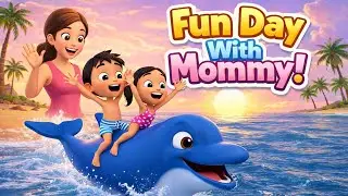 Dolphin Toy Beach Adventure 🌴 | Fun Nursery Rhyme for Kids | Toy Train & Ocean Song 🐬🚂 