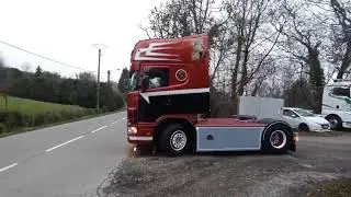 Scania 164L Vout S&eacute;bastien Transport RAW V8 sound