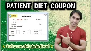 Patient Diet Coupon | Software for Dietician | Made in Excel using VBA Coding