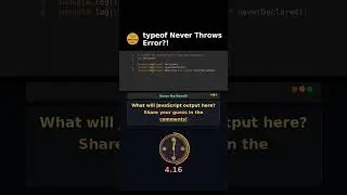 typeof Never Throws Error?! #javascripttricks