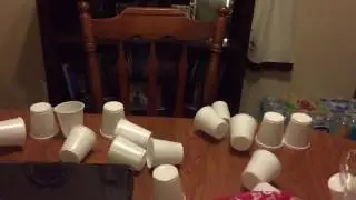 Cup tower falling