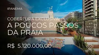 Cobertura reformada com piscina privativa e 4 vagas.