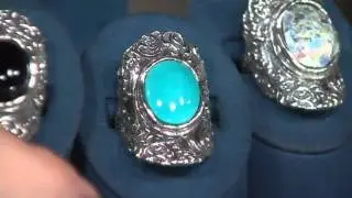 Sterling Silver Gemstone or Roman Glass Lace Ring by Or Paz on QVC