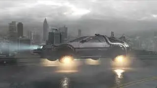 Flying DeLorean land/take off test