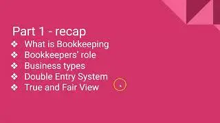 Part 1 - Learning Recap