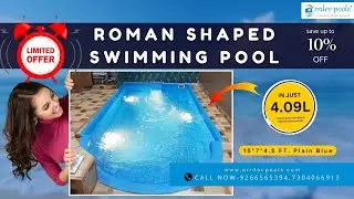 Winter discount on Roman shaped swimming pool 15*7*4.5 ft // Arrdev pools // Call us Now 📞