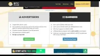 BTC Clicks Earn Free Bitcoin for Viewing Ads