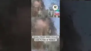 Israel Strike Sends Civilians Car Flying in Tehran #breakingnews  #iranisraelconflict