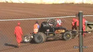 Abbot - Eggins Crash. Sydney Speedway by Russ Fenson