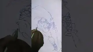 Vimal Drawing #ninja⚔️ # Blue #Pen #Drawing Art By #Vimal