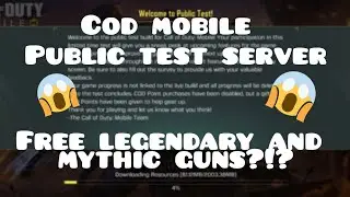 Codm Public Test Server Walk Through | Free CP And Legendary & Mythic Gun Test?!?