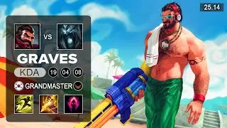 Graves vs Karthus Jungle - KR Grandmaster - Patch 25.14 Season 15