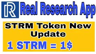 Real Research App STRM Token New Update. Real Research Survey Income. 1 STRM Token 1$ Dollar.