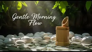 Zen Morning Serenity Bamboo Fountain and Candle Glow for Healing Sleep Meditation Calm Tranquility
