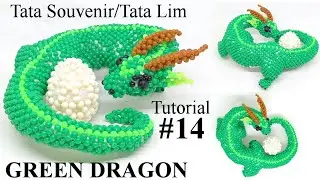 (Free) How to Beads Green Dragon Part 14/ Beading Tutorial Dragon