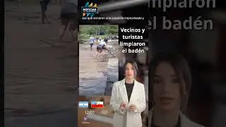 La Puerta: vecinos y turistas limpiaron el bad&eacute;n ante la ausencia del municipio