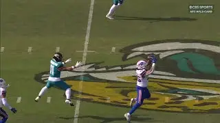 Buffalo jumps Lawrence's pass for an INT