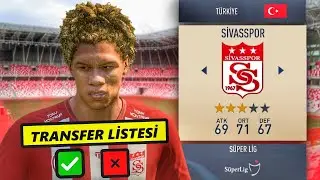 Sadece Transfer Listesi Kullanarak Sivasspor Rebuild Yapmak!