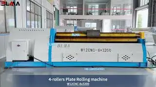 Heavy-Duty Plate Rolling Made Easy | W12 8X3200 4-Roll Machine Showcase