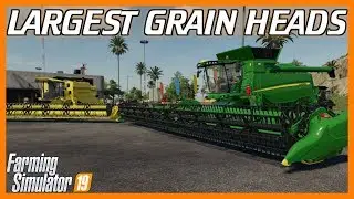 WHAT'S THE LARGEST GRAIN HEADER YOU CAN USE? | Farming Simulator 19