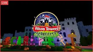 🔴 TOURING Alton Towers SCAREFEST In Theme Park Tycoon 2!| Kosii