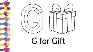 G for Gift | Alphabet Tracing and Coloring for Kids