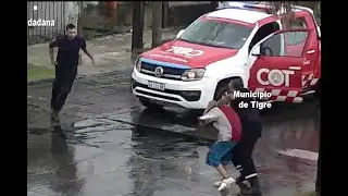 Forzó la puerta de un vehículo estacionado y se dio a la fuga con la llegada del COT fue aprehendido
